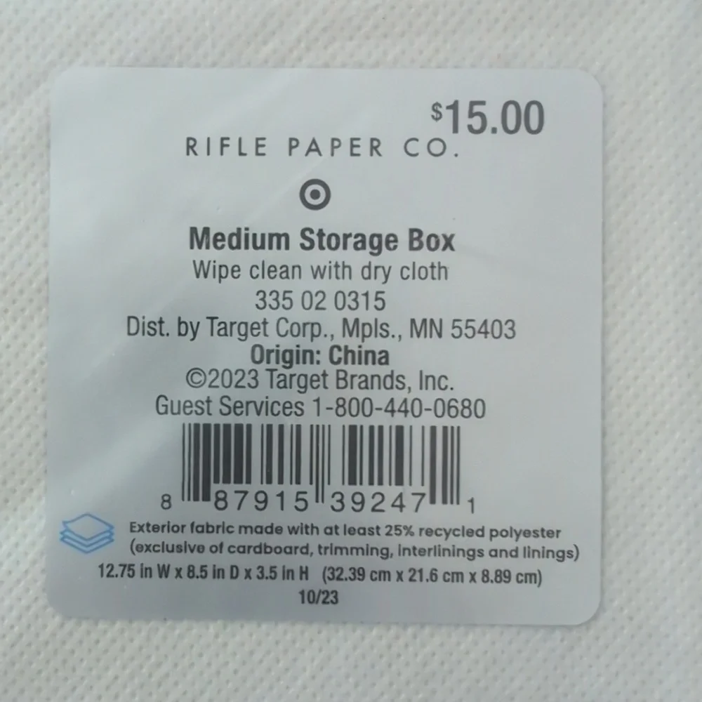 NWT Rifle Paper Co x Target Medium Hydrangea Storage Box LIMITED EDITION - Picture 5 of 7